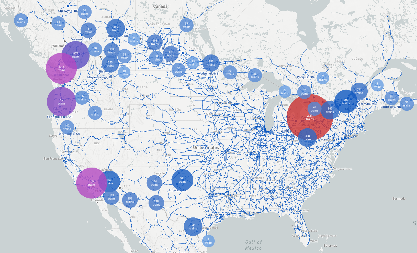 RailState Borders train movements map
